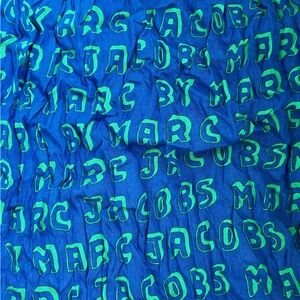 Marc Jacobs blue and green scarf